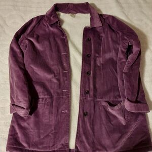 Blair Women's Deep Purple Corduroy Sherpa Jacket